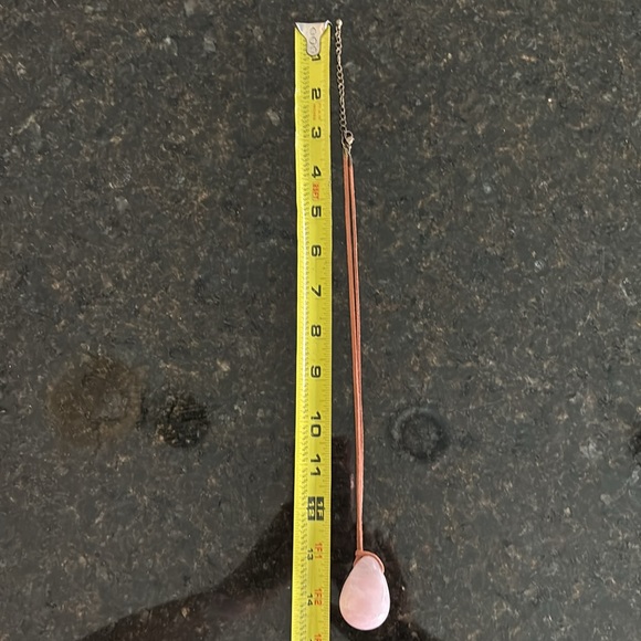 RARE Light Rose Quartz Tumbled Stone Necklace - Picture 5 of 5